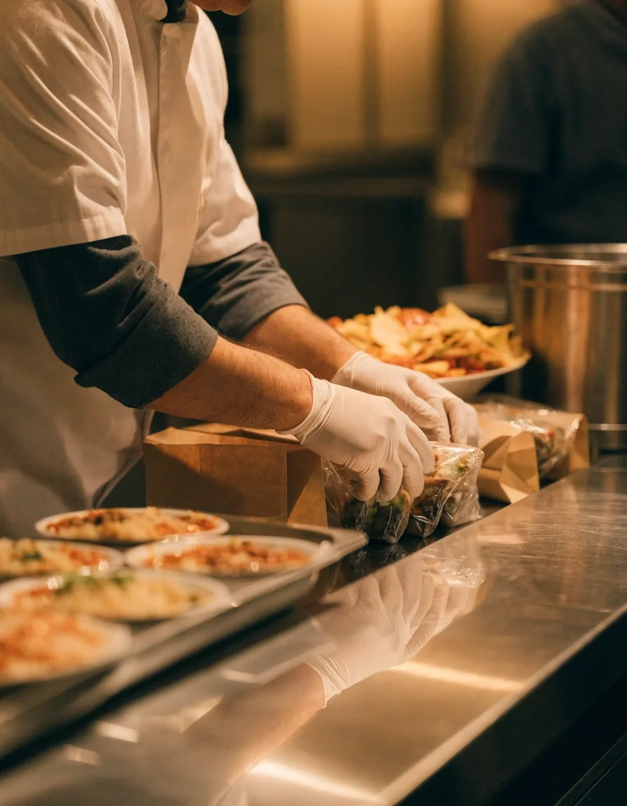GYG kitchen team preparing burritos for direct orders